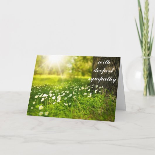 Mooie groene vallei met sympathie van White Flower Kaart (Voorkant)