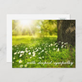 Mooie Groene Vallei met Witte Bloemen Condoleance Briefkaart (Voorkant / Achterkant)