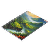 Mooie groene vallei van Aziatische pieken Notitieboek (Linkerzijde)