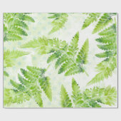 Mooie groene varen botanische Waterverf patroon Cadeaupapier (Vlak)