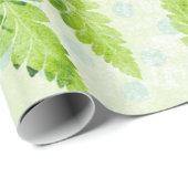 Mooie groene varen botanische Waterverf patroon Cadeaupapier (Rol Hoek)