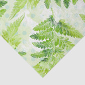 Mooie groene varen botanische Waterverf patroon Tissuepapier (Detail)