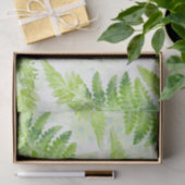 Mooie groene varen botanische Waterverf patroon Tissuepapier (Geschenk)