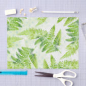 Mooie groene varen botanische Waterverf patroon Tissuepapier (Craft)