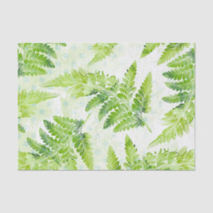 Mooie Groene Varens Botanisch Aquarelpatroon Tissuepapier