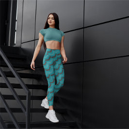 Mooie groene visgraat yoga leggings