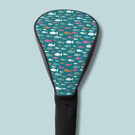Mooie groene vispatroon golfheadcover