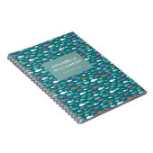 Mooie groene vispatroon notitieboek (Rechterzijde)