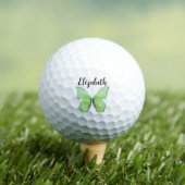Mooie groene vlinder aangepaste naam dames golfballen (Insitu Shirt)