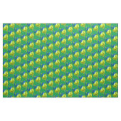 Mooie groene vogel aquarel stof (Yard (91,4 cm))