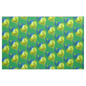 Mooie groene vogel aquarel stof (Fat Quarter)