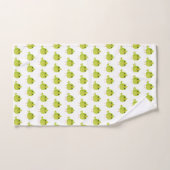 Mooie groene vogel cartoon bad handdoek (Handdoek)