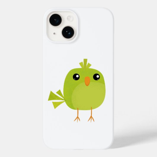 Mooie groene vogel cartoon Case-Mate iPhone case (Achterkant)