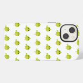 Mooie groene vogel cartoon iPhone hoesje (Achterkant horizontaal)