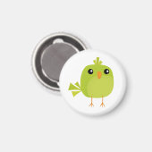 Mooie groene vogel cartoon magneet (Voorkant / Achterkant)