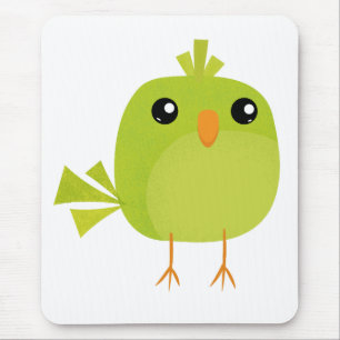 Mooie groene vogel cartoon muismat