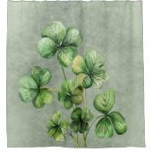 Mooie groene Waterverf Shamrock Douchegordijn (Voorkant)