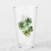 Mooie groene Waterverf Shamrock Glas (Achterkant)