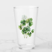 Mooie groene Waterverf Shamrock Glas (Voorkant)