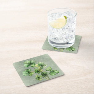 Mooie groene Waterverf Shamrock Kartonnen Onderzetters