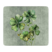 Mooie groene Waterverf Shamrock Snijplank (Voorkant)