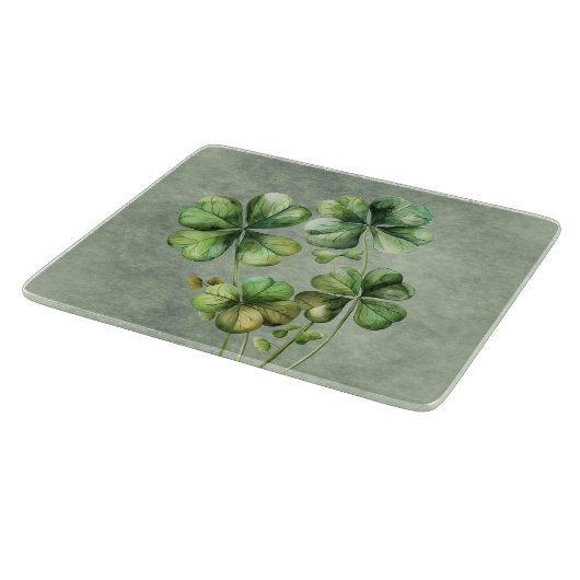 Mooie groene Waterverf Shamrock Snijplank (Hoek)