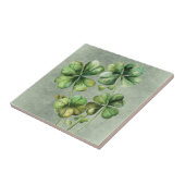 Mooie groene Waterverf Shamrock Tegeltje (Zijkant)
