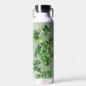 Mooie groene Waterverf Shamrock Waterfles (Voorkant)