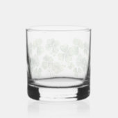 Mooie groene Waterverf Shamrock Whisky Glas (Achterkant)