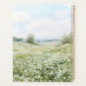 Mooie Groene Weide Bloemen Blauwe Lucht Planner (Achterkant)