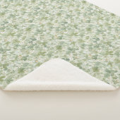 Mooie groene weidebloemen sherpa deken (3/4)
