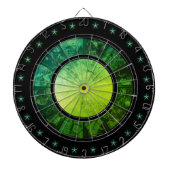Mooie groene wielregeling dartbord (Voorkant)