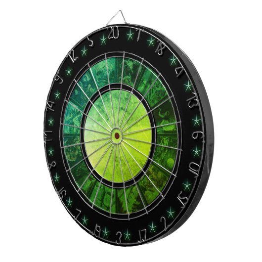 Mooie groene wielregeling dartbord (Voorkant Rechts)