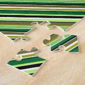Mooie groene witte strepen legpuzzel (Zijkant)