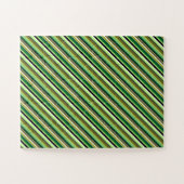 Mooie groene witte strepen legpuzzel (Horizontaal)