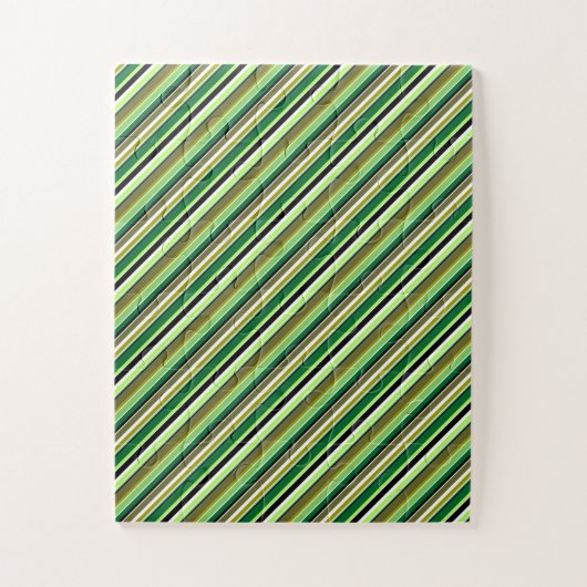 Mooie groene witte strepen legpuzzel (Verticaal)