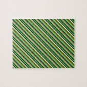 Mooie groene witte strepen legpuzzel (Horizontaal)