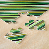 Mooie groene witte strepen legpuzzel (Zijkant)