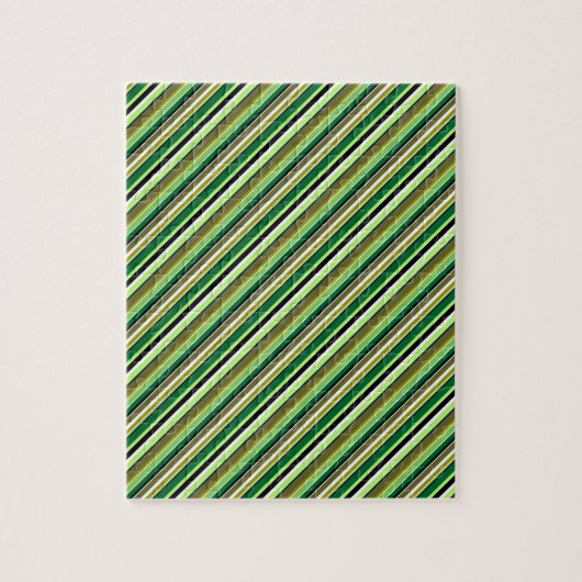 Mooie groene witte strepen legpuzzel (Verticaal)