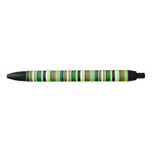 Mooie groene witte strepen zwarte inkt pen