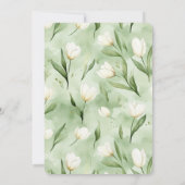 Mooie Groene Witte Tulp Huwelijk Kaart (Achterkant)