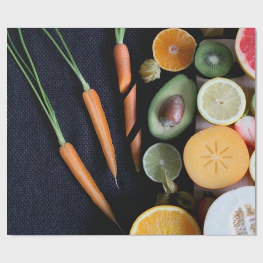 Mooie groenten en fruit cadeaupapier (Vlak)