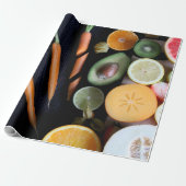 Mooie groenten en fruit cadeaupapier (Uitgerold)