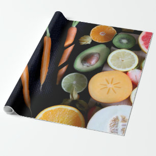 Mooie groenten en fruit cadeaupapier