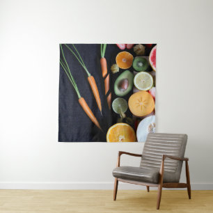 Mooie groenten en fruit wandkleed