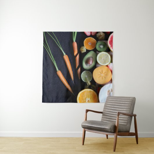 Mooie groenten en fruit wandkleed (In situ)