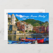 Mooie groeten uit Italië Zee Sight Briefkaart (Voorkant / Achterkant)