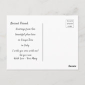 Mooie groeten uit Italië Zee Sight Briefkaart (Achterkant)