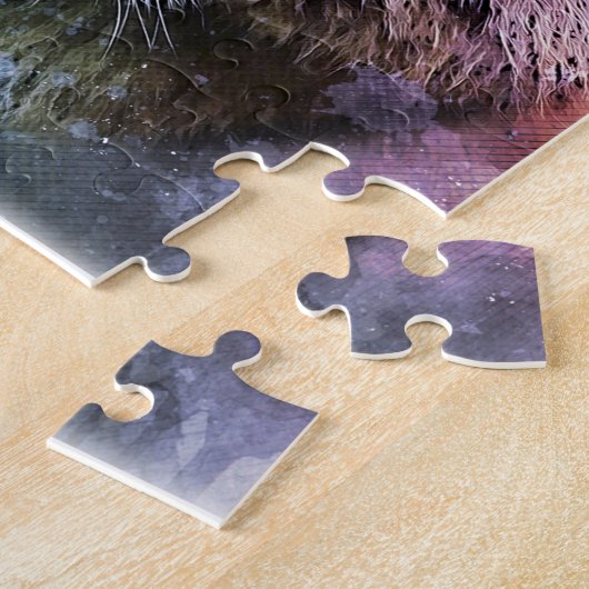 Mooie gromling Bengaalse tijger Legpuzzel (Zijkant)