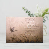 Mooie grot, witte haron-bruiloft kaart (Staand voorkant)